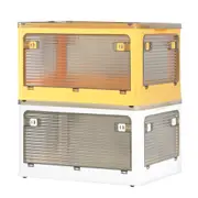 Stacked Storage Box Stackable Bin Organiser Foldable 5 Lid Wheels Large Capacity