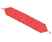 P04 Christmas Linen Printed Table Runner Red Snowflake Cloth Placemat Table Mat Tablecloth Home Decoration Supplies