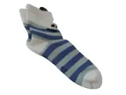 Panda Pattern White/Blue Socks