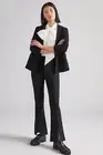 MAEVE (Anthropologie)- black split- front flared ponte pants size 10 - NWT