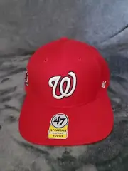 47 MLB WASHINGTON NATIONALS KIDS CAPTAIN SURE SHOT SNAPBACK HAT YOUTH RED NEW