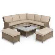 FurnitureOkay Winchester 6-Piece Wicker Outdoor Modular Lounge Setting (Square)