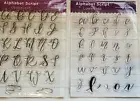 2 Stamp Sets ALPHABET SCRIPT Uppercase & Lowercase Crafters Companion NIP