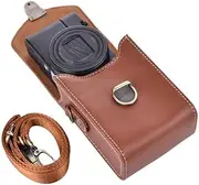 [Rieibi] Camera Case for Sony RX100 & HX Series - Retro Leather Case for Ricoh GR III II/Canon G7X II/G7X III / SX720/SX730/SX740 / G9X/G9X II, Brown, Beauty Case