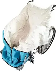 [SUOYUANJIE] Wheelchair Blanket, Waterproof Lined Cozy Warm Cover for Adults Leg and Lower Body, Lap Blanket Elderly, Poncho Universal Fit Manual Powered Wheelchair, Blue