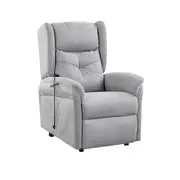 Power Lift Recliner Chair Fabric Lounge Single Sofa Remote Control Light Grey