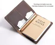 Leather Journal Field Notes Moleskine Leather Cover for 3.5 x 5.5" size notebook