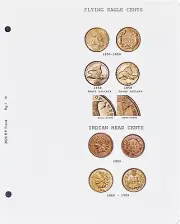 Indian Head Cent 1856-1909 *CDI Insert & Data Pages Fits Whitman Coin Album 9111