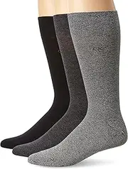 [Calvin Klein] Men's 3 Pack Combed Flat Knit Socks