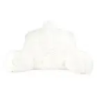 Klear Vu Shaggy Reading Pillow Back Rest Body Pillow for Adults and Kids, White