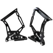 Aeroflow Billet Bonnet Hinge Kit - Ford Falcon XR-XY Black Finish, AF64-4105BLK