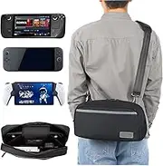 TOOLOOKEY Carrying Bag Case for Valve Steam Deck, Travel Shoulder Bag for Steam Deck Console, All-around Protect Accessories Storage Crossbody Pouch