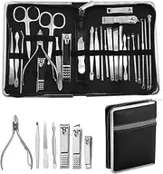 26Pcs/Set Manicure Set Nail Clipper Stainless Steel Nail Cutter Scissors Set Portable Kit Set For Nails Grooming Tool,26pcs