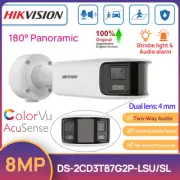 Hikvision DS-2CD3T87G2P-LSU/SL 8MP 180° Panoramic ColorVu POE MIC Bullet Camera