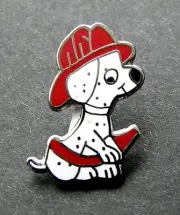 FIREFIGHTER DOG DALMATIAN FIREHOUSE CUTE FIRE HOSE PIN 3/4 INCH