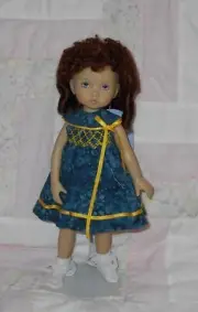 Global LAUREN MOHAIR Doll Wig SIZE 5/6 LIGHT BROWN Ringlets & Curly Bangs NWT