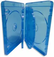 60-Pak 6-DISC 22mm Blu-ray Case with Two Swinging Trays and Silver Blu-ray Logo