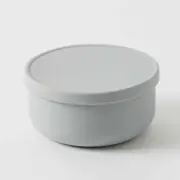Nordic Kids Henny Silicone Bowl with Lid - Steele