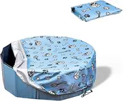 pet poolFoldable Dog Kid Pool Cover Portable Outdoor Round Swimming Tub Washable Kiddie Pet Swimming Pool for Kids Large Poolkiddie Pools
