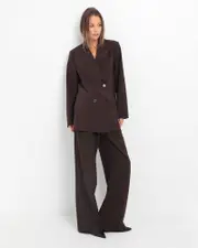 [Jag] Jag Women's Rb X Double Pleat Pants In Dark Chocolate Brown Size 14 14 Brown