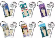 Biloxi FootWhere® Souvenir Keychains. 6 Piece Set. Made in USA