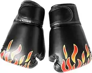 GANAZONO 1Pair Durable Boxing Gloves for Comfortable Sparring Gloves for Training for Beginners and Advanced Young with Flame Design