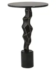 Sagebrook Home 25in Rocco Marble Top Table