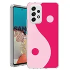 For Samsung Galaxy A23 5g A52 A53 TPU Case Cover+Glass(YinYang Pink)