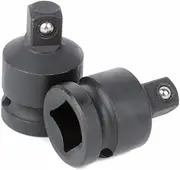 2X 1/2 to 3/8 Pneumatic Air Impact Sleeve Socket Step Down Adapter Reducers Set Socket Set Adapter