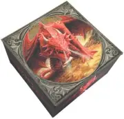 Smaug Hell Dragon Lair Labyrinth of Fire Anne Stokes Jewelry Trinket Mirror Box