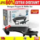 Sunbeam DiamondForce Breakfast & Banquet Frypan And Skillet Set - Black