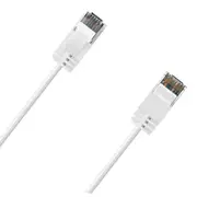 Cruxtec Cat6A Ultra Slim Ethernet Cable - 10m - White [RF6A-100-WH]