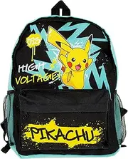 [Pokémon] Mop Mob Pokemon Backpack | Kids School Bags | Pokemon Rucksack | Back to School Backpack for Boys & Girls | Pikachu Large Backpack for School | Pokemon Stationery and Gifts, Black, l SWANBIJOUSX