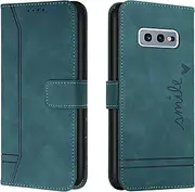 Compatible with Samsung Galaxy S10E Case, Mobile Phone Case Samsung S10E, S10E Leather Folding Protective Case Wallet [Stand] Cover Flip Case for Samsung S10E Flip Case (Green)