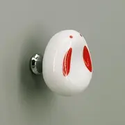 5PCS Rabbit Shape Ceramic Cabinet Pulls Drawer Handle Furniture Handle Door Knobs for Children's Room| | - - (Color: White)