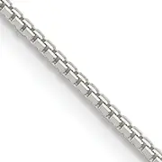 26 Inch Sterling Silver 1.5mm 8 Sided Diamond-Cut Box Chain
