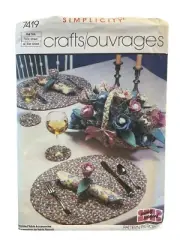 Simplicity Sewing Pattern 7419 Table Accessories Napkins Placemats Strip Craft