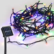100 Multicolour Solar LED Fairy Lights 4.9m