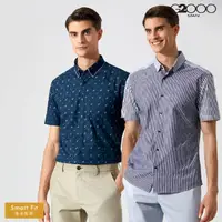 在飛比找momo購物網優惠-【G2000】時尚剪裁短袖休閒襯衫(多款可選)