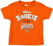 Balt Baseball Fans. Rookie of The Year Orange Onesie or Toddler Tee (NB-7T)