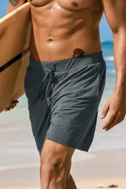 Cupshe Volcanic Stone Gray Board Shorts - Dark Grey/Charcoal/Gunmetal,L