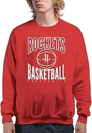 Junk Food NBA - Team Basketball - Officially Licensed Adult Pullover Fleece Crew Neck for Men & Women Red