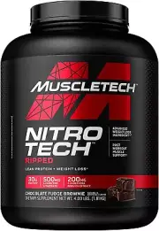 Nitro Tech Ripped Whey Protein Isolate Weight Loss Formula, Chocolate Fudge