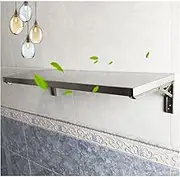 Floating Desk for Laundry Room Bar Home Office Small Space Serving Window,Wall Mounted Folding Table,Stainless Steel Concession Shelf,60 * 30cm/23.6 * 11.8in