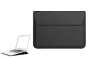 PU Leather Sleeve Case Pouch Laptop Bag With Stand For Macbook 11 13 15 Inches-Black