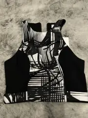 Witchery Top 8 New R.R.P $129 Black White Work