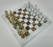 Marble Onyx Chess Board Handmade Chess Set Adult Indoor Games Personalized Gifts
