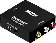 HDMI to RCA Adapter 1080P Mini RCA Composite CVBS Audio Video Converter with USB Charge Cable Supports PAL/NTSC PC Laptop HDTV DVD Xbox Roku Fire Stick