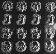 C161 Assorted Bite Size Christmas Chocolate Candy Soap Mold w/ Instructions
