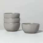 Hearth and Hand - Set of 4 - MATTE GRAY Stoneware Cereal Soup Bowls Magnolia